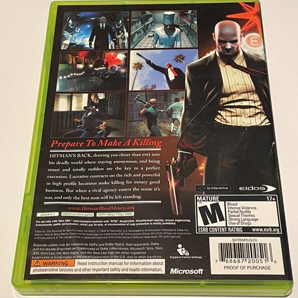 Hitman Blood Money Xbox 360 Complete in Box - Picture 2 of 4